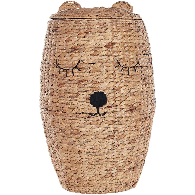 Beliani Kids Basket Teddy Bear Sambur Wicker Natural