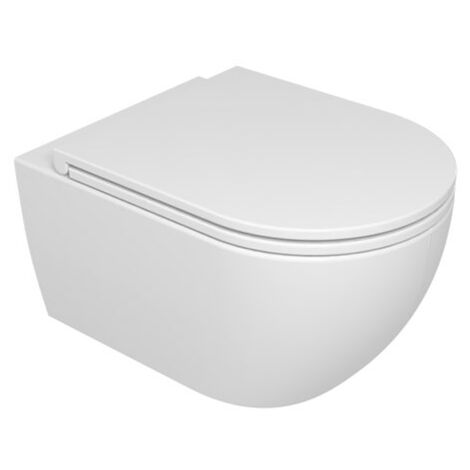 Water Like sospeso senza brida (rimless) cm. 52,5x36 bianco