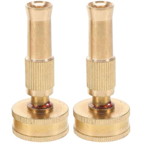 Water Misting Garden Hose Nozzle Adjustable Sprayer 6Pcs Golden