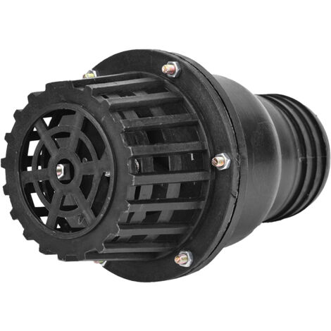 Water Pump Foot Valve Black PVC Low Pressure Flat Check Valve for Fluid Machine(3in)