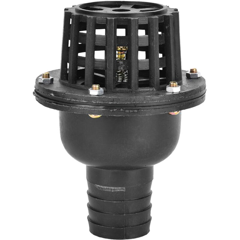 Woiyic Water Pump Foot Valve, Black Pvc Low Pressure Flat Check Valve, Low Pressure Flat Check Valve For Pump For Fluid Machine(1.5")