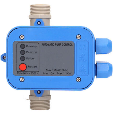 Water pump pressure control switch 1.5 bar-3.0 bar Adjustable waterproof controller Blue Grey