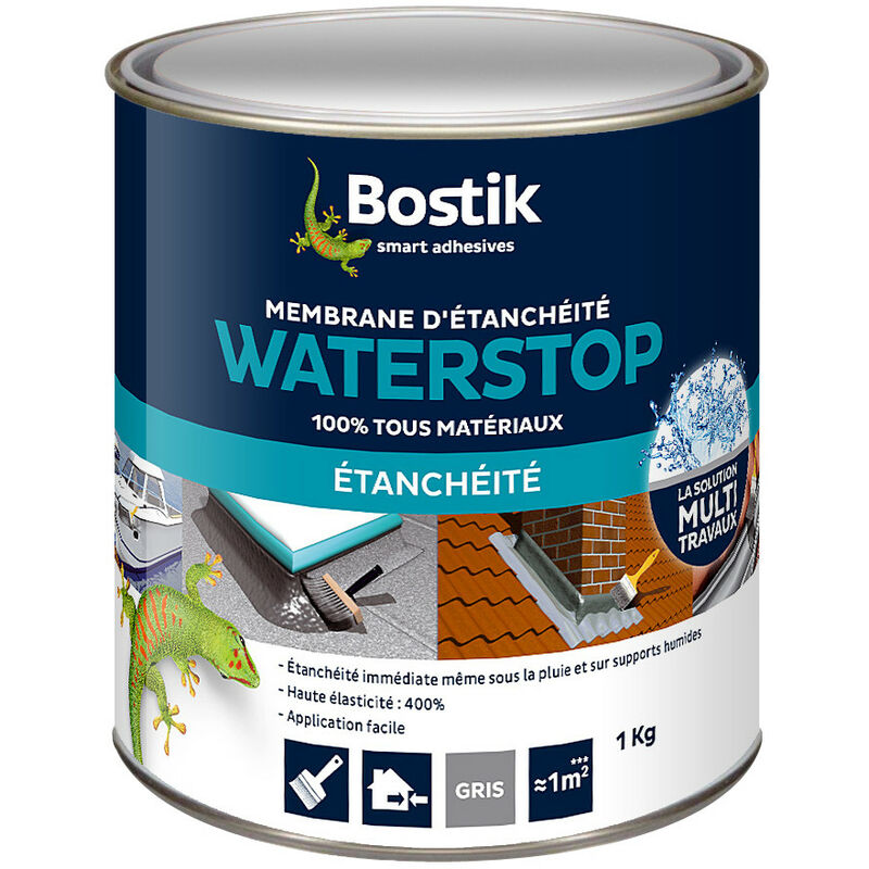 Bostik - Membrane d'étanchéité Waterstop Couleur: Gris - Conditionnement: 1KG - Gris