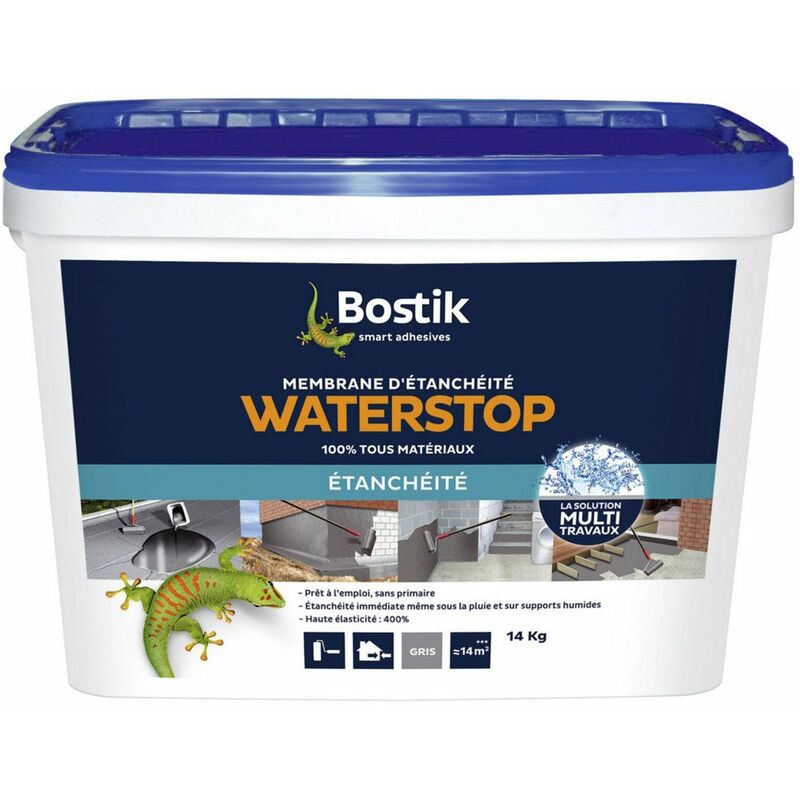 Bostik - Membrane d'étanchéité Waterstop Couleur: Gris - Conditionnement: 14KG - Gris