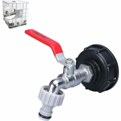 Water Tank Adapter 1000l Tank Faucet 1000l IBC 1/2" Thread Connector Rainwater Collector Tap Outlet Fitting Valve Tap Garden Hose Fittings