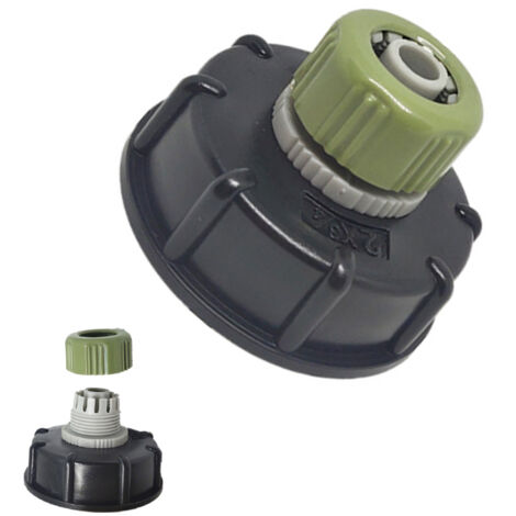 Water tank connection – durable IBC adapter made of plastic – S60X6 – garden hose adapter to 3/4-inch hose connection