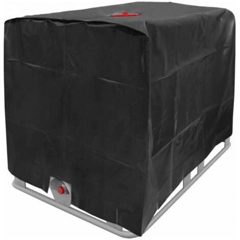 Water tank cover 120 x 100 x 116 cm, 1000 l IBC water tank cover, water tank container protective cover, dustproof and UV protection YMYNY
