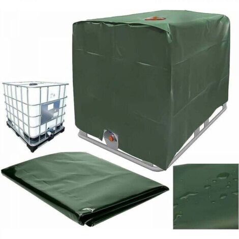 Water tank cover, cover for 1000 L IBC tank, dustproof, UV-resistant, rainproof (116 x 100 x 120 cm)
