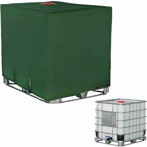 Water Tank Cover, Cover for IBC Tank 1000 L, 210D Waterproof Tarpaulin Protection Tank 1000l, Green Cover Tank 1000l-Anti-Dust Anti-UV Anti-Rain