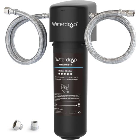 Waterdrop 10UA Système de Filtre à Eau Sous Évier, 30.000 Litres Système de Filtration d'Eau de Grande Capacité, Certifié NSF/ANSI 42, Réduit 99,99% le Plomb, le Chlore, le Mauvais Goût