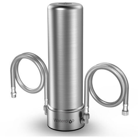 Waterdrop AS13 Système de Filtre à eau sous évier, Filtre eau Robinet en Acier Inoxydable 5+1 étapes de 30000 Litres, Certifié NSF/ANSI 42, Réduit le Plomb, le Chlore, le Mauvais Goût