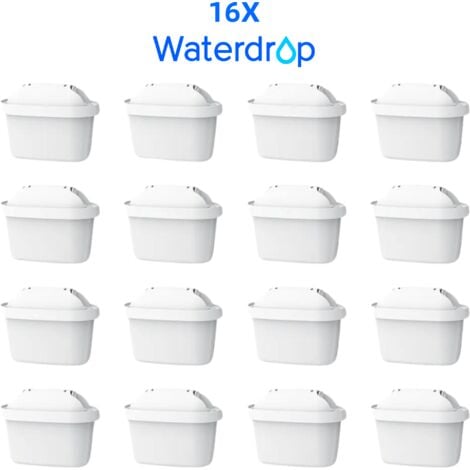 Waterdrop Cartouche de Filtre à Eau, Remplacement pour Brita® Maxtra+® Plus, Maxtra Pro® All-in-1, Compatible avec Brita® Carafe Filtrante, Réduire les PFAS, PFOA/PFOS, TÜV SÜD, NSF Certifiée (16)