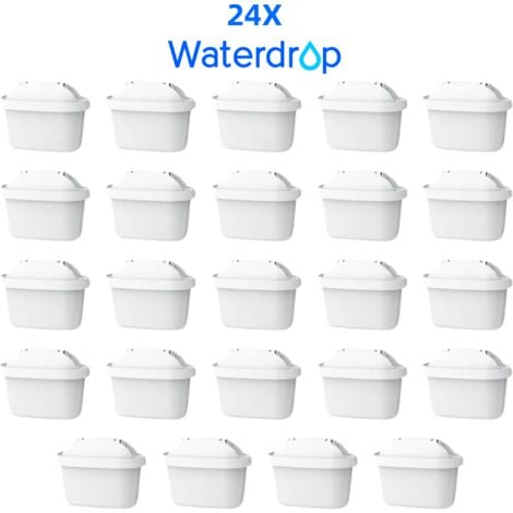 Waterdrop Cartouche de Filtre à Eau, Remplacement pour Brita® Maxtra+® Plus, Maxtra Pro® All-in-1, Compatible avec Brita® Carafe Filtrante, Réduire les PFAS, PFOA/PFOS, TÜV SÜD, NSF Certifiée (24)