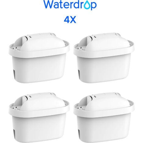 Waterdrop Cartouche de Filtre à Eau, Remplacement pour Brita® Maxtra+® Plus, Maxtra Pro® All-in-1, Compatible avec Brita® Carafe Filtrante, Réduire les PFAS, PFOA/PFOS, TÜV SÜD, NSF Certifiée (4)