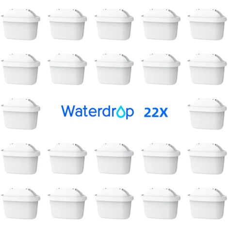 Waterdrop – Cartouche filtrante Brita Maxtra compatible – Réduction chlore et contaminants – NSF et TÜV SÜD certifiée – 22 unités