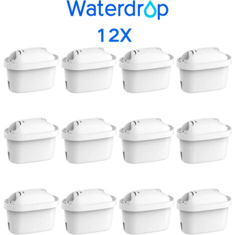 Waterdrop – Cartouche filtrante compatible Brita Maxtra+ et Pro – Réduction PFAS, PFOA/PFOS – Certifiée TÜV SÜD et NSF – Pack de 12 unités - All-in-1