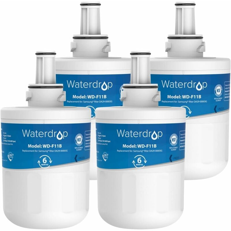 Waterdrop DA29-00003G Filtre à Eau du Réfrigérateur, Remplacement pour Samsung Aqua Pure Plus DA29-00003G DA29-00003B DA97-06317A DA61-00159A