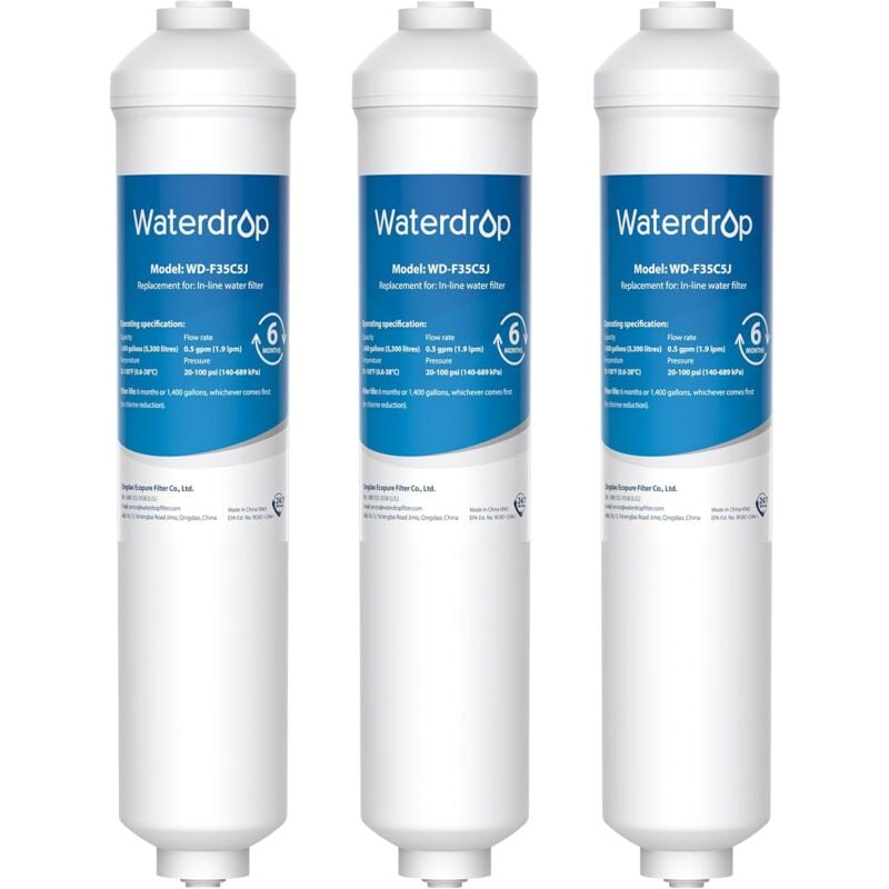 Waterdrop - DA29-10105J Filtre pour Réfrigérateur, Remplacement pour Samsung® DA29-10105J hafex/exp, DA99-02131B, Samsung® Side by Side, haier® lg®