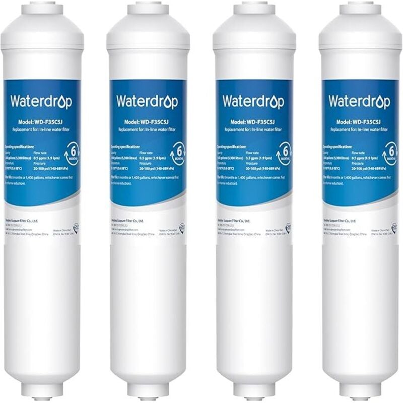 DA29-10105J Remplacement pour Samsung® Filtre à Eau DA29-10105J hafex/exp, DA2010CB, DA99 02131B, lg® Filtre à Eau en Ligne (4 Pack) - Waterdrop