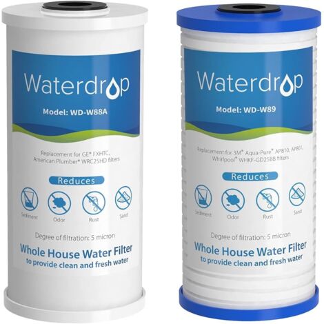 Waterdrop Filtre à Eau pour Toute la Maison, Remplacement pour le Système de Filtre à Eau pour Toute la Maison Waterdrop WD-WHF21-PG