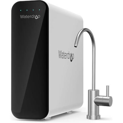 Waterdrop – Système de filtre à eau sous évier ultrafiltration 0,01 μm – Indicateurs intelligents – Installation rapide avec robinet en acier inoxydable
