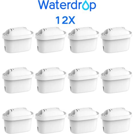 Waterdrop Cartouche de Filtre à Eau, Remplacement pour Brita® Maxtra+® Plus, Maxtra Pro® All-in-1, Compatible avec Brita® Carafe Filtrante, Réduire les PFAS, PFOA/PFOS, TÜV SÜD, NSF Certifiée (12)
