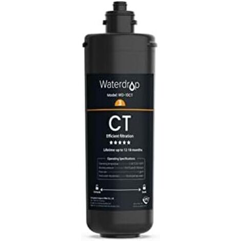 Waterdrop WD-10CT Undersink Water Filter Replacement TSA 3-Stage Undersink Filter System, TSB 3-Stage Undersink Water Filter System