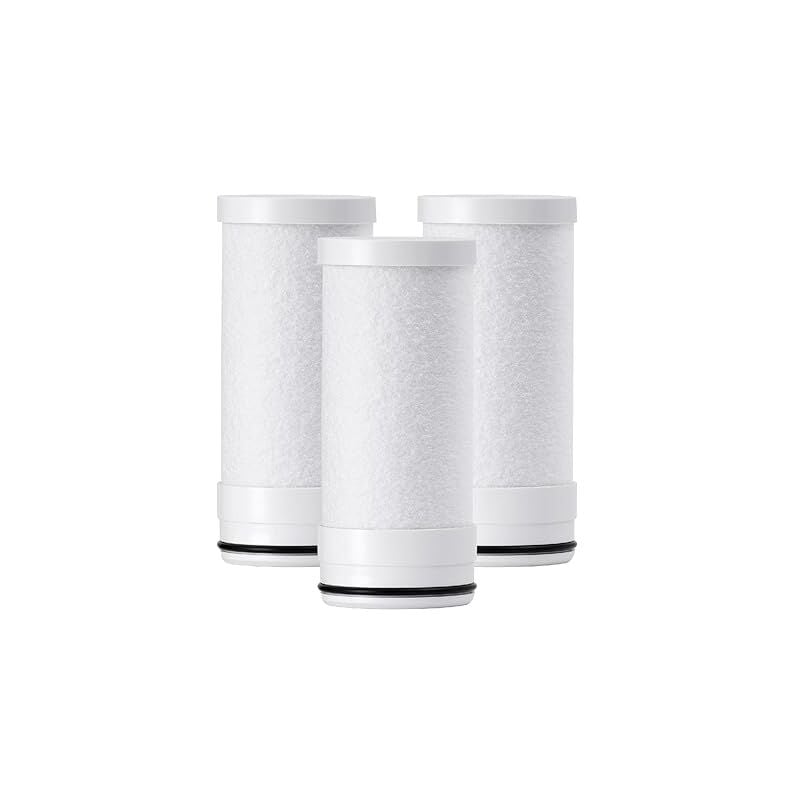 WD-FF-03A Filtre à Charbon de Remplacemen pour Robinet WD-FC-06, Réduit le Chlore de 94,42%, le Mauvais goût et Plus Encore, Dure Jusqu'à 9 Mois