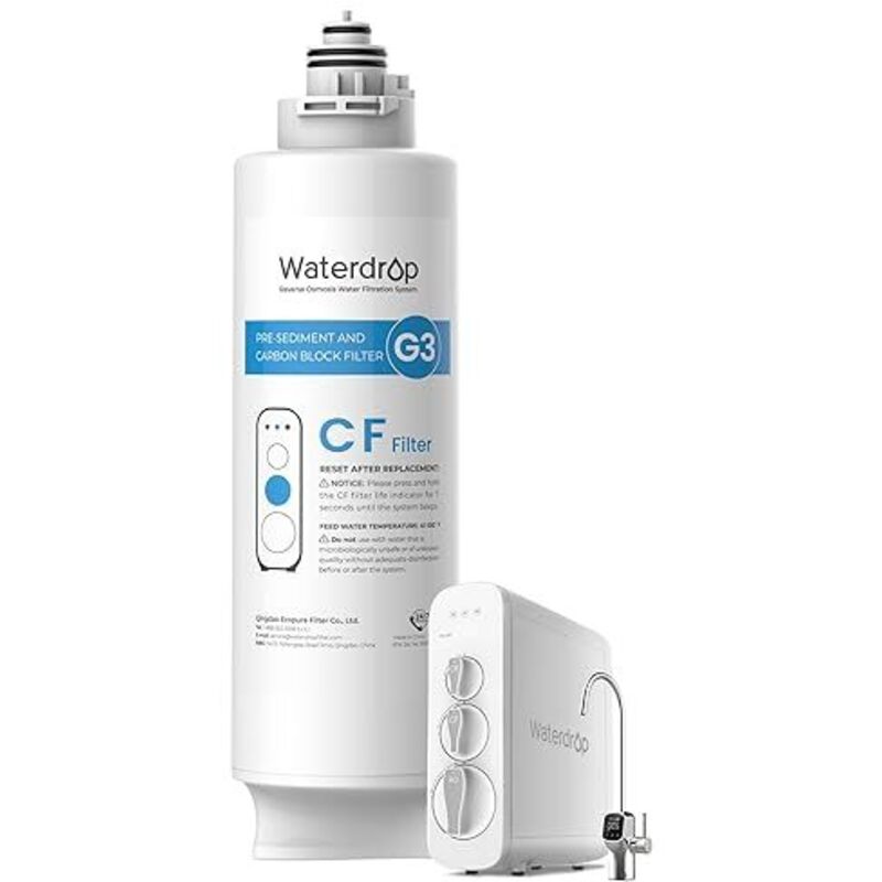 Waterdrop WD-G3-N1CF Filtre, Remplacement pour WD-G3-W Système D'osmose Inverse
