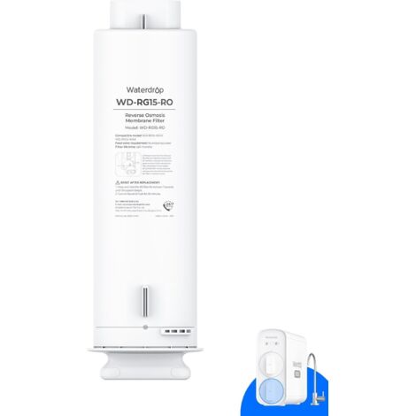 Waterdrop WD-G5P500-RO Filter, Replacement for Undersink Reverse Osmosis System WD-G5P500 & WD-G5P500A, 6 Months Lifespan