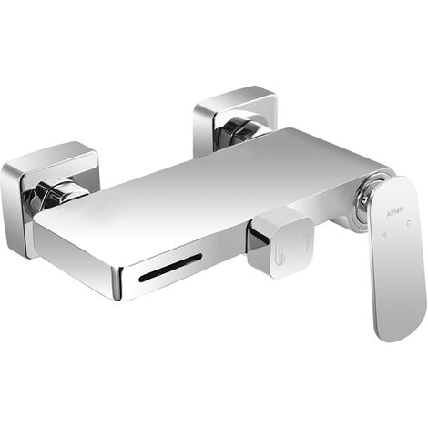 Waterfall Bath Shower Mixer Tap Bathtub Mixer with Storage Tray Chrome Brass Bath Faucet for Bathroom