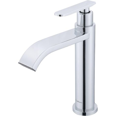 Waterfall Cold Water Faucet Cold Water Hand Wash Faucet Cold Water Faucet Single Handle Wash Basin Bathroom Sink Faucet Hand Wash Mixer Suitable for Toilet Hand Wash, Chrome