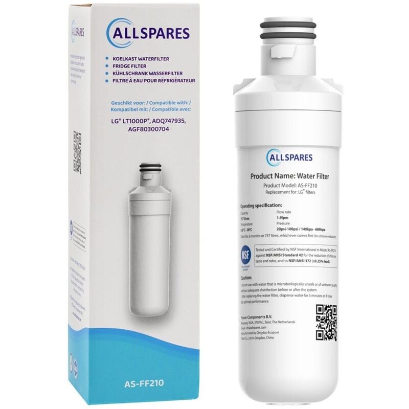 Allspares - Filtre frigo lg LT1000P / AGF80300704 / ADQ74793501 par