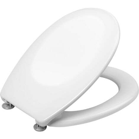 Waterful Copriwater Sedile WC, Modello Siros, Cerniere in Acciaio Inox, Bianco