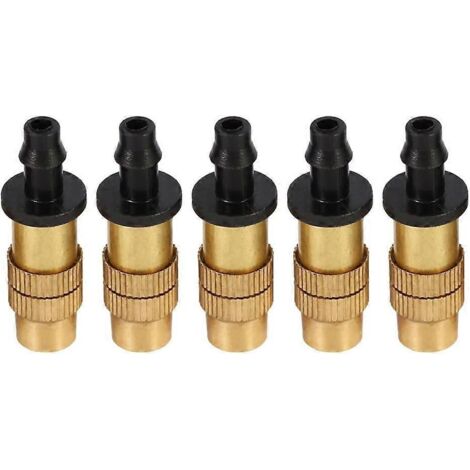 Watering Equipment - 5pcs Adjustable Brass Misting Spray Nozzle Atomizing Sprinkler For Garden Watering Irrigation