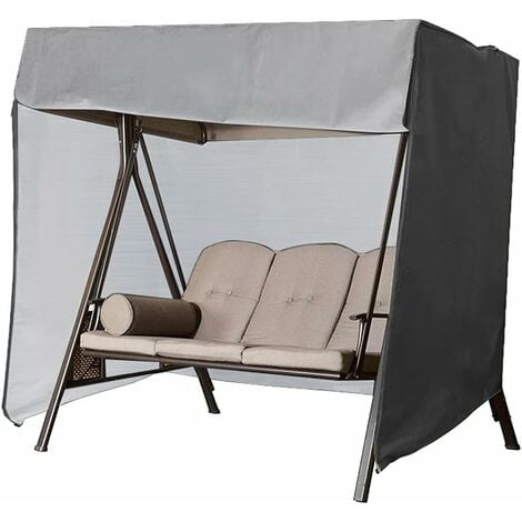 Waterproof 3 Seater Garden Swing Cover, 210D Oxford Waterproof Anti-UV Swing Seat Cover Outdoor Swing Cover, 223×152×183cm