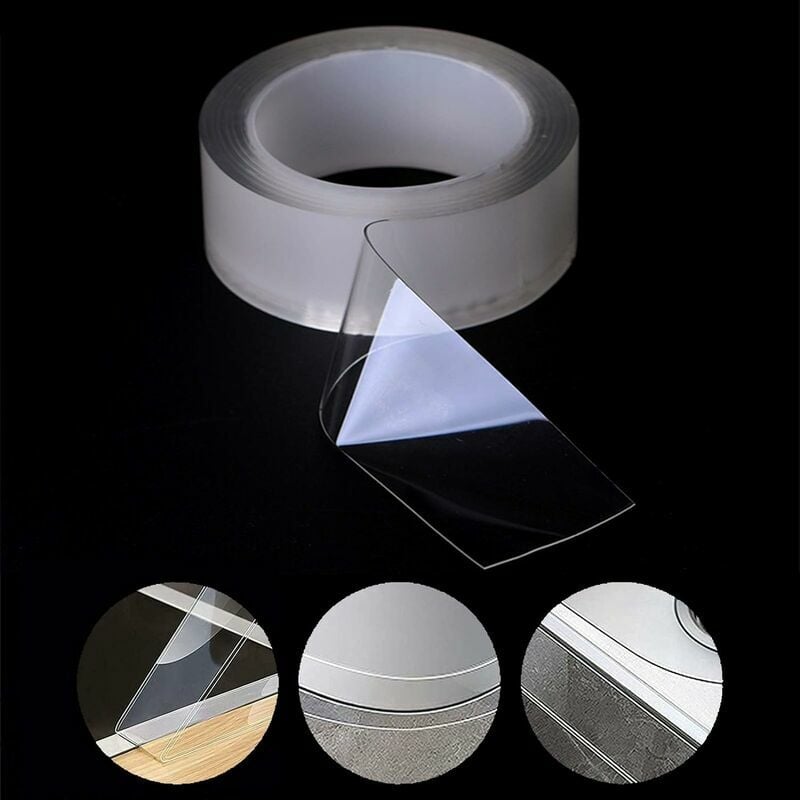 Waterproof Adhesive Tape, Tub Caulking Tape Self Adhesive Clear Acrylic Sealing Tape Trim, Kitchen Area Floor Toilet Bathroom Caulking Putty Tool,