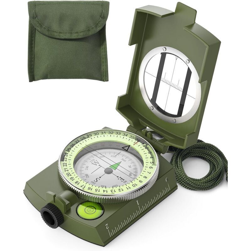 Waterproof and shockproof hiking and navigation compass for hiking, climbing, cycling, geological exploration, and outdoor activities.