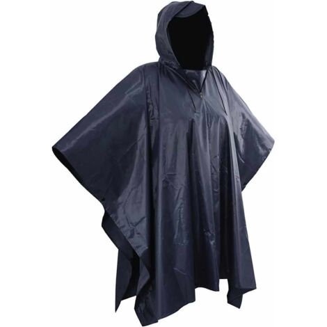 Waterproof Army Rain Poncho for Camping/Hiking Navy Blue