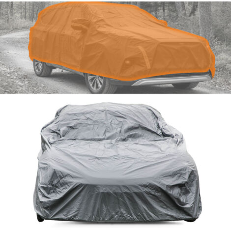 Waterproof Car Cover 2 Layer Heavy Duty Cotton Lined UV Protection  Silver Grey
