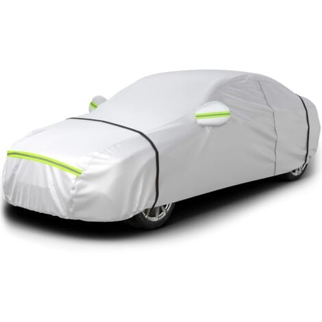 Waterproof Car Cover, Side Open for Cabin, Breathable Cotton Lining, Anti UV Snow Dust for Sedan 460x180x150cm