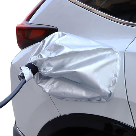 Waterproof Charger Cover, Dustproof and Rainproof Cover, Magnetic Adsorption Protective Cover for Electric Vehicle Charging Socket (Silver)