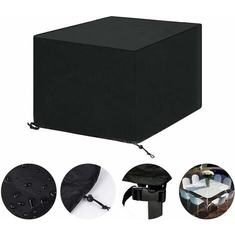 Waterproof Garden Table Cover Oxford Cloth Protective Cover Furniture Cover Garden Furniture Cover Protector for Outdoor Tables and Chairs (135x135x75cm)