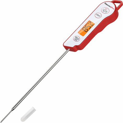 1pc Digital Meat Thermometer For Instant Read Waterproof Food Thermometer  Bbq Thermometer With Backlight, Magnet, Calibration For Kitchen, Outdoor  Cooking, Bbq, Candy (red)
