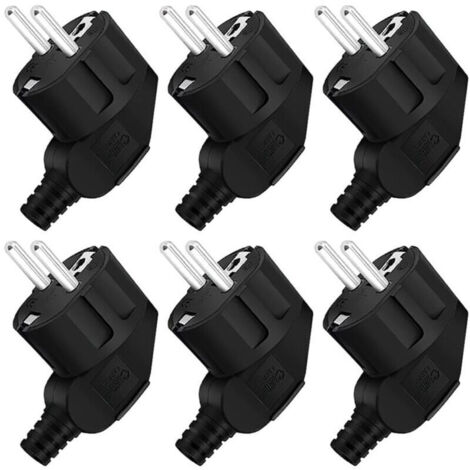 Waterproof Male Electrical Plugs 250V 16A, 8-10mm Cable, Black Label