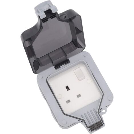 Waterproof Outdoor Socket Switch Smart Waterproof Outdoor Socket IP66 Weatherproof Wall Mounted Power Socket for Garden and External Power Socket Single