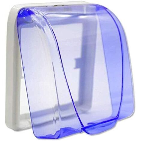 Waterproof Plastic Wall Switch Doorbell Box Flip Cover for Home (Blue)