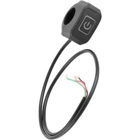 Waterproof push-button motorcycle handlebar light switch with LED indicator, 22mm (7/8in)
