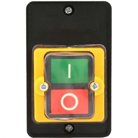 Waterproof Push Button Switch AC220V/380V 10A Push Button Switch Engine Start Push Button Engine Stop Button On-Off Switch with Case