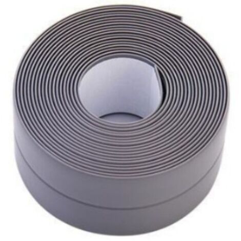 Waterproof Sealant Tape Roll (Grey), Self-Adhesive PVC Sealant Tape for Bathroom, Kitchen, Toilet and Bathtub